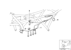 жгут проводов двигателя для BMW 89V1 K 100 RS (0523,0533) 0 (схема запасных частей)