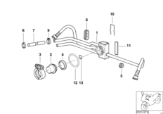 Распределитель топлива/регулят.давления для BMW 259R R 1100 R 94 (0402,0407) 0 (схема запасных частей)