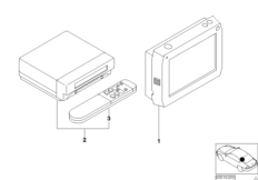 Монитор/ видеоплейер для BMW E38 L7 M73N (схема запасных частей)
