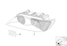 Фара для BMW Z3 Z3 M3.2 S54 (схема запасных частей)