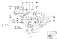 Блок системы сжатого природного газа для BMW E36 316g M43 (схема запасных частей)