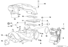 Система впуска для BMW E36 316i M43 (схема запасных частей)