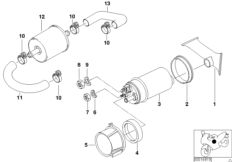 Система подачи топлива/насос/фильтр для BMW 259S R 1100 S 98 (0422,0432) 0 (схема запасных частей)