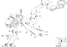 Вентиляция топливной системы/допол.элем. для BMW 259S R 1100 S 98 (0422,0432) 0 (схема запасных частей)