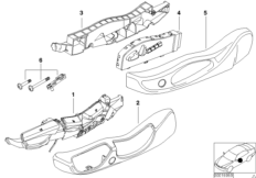 Сиденье Пд детали привода сиденья для BMW E46 316ti N40 (схема запасных частей)
