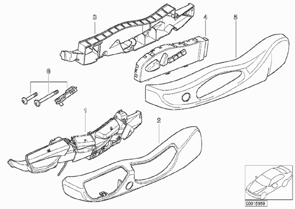 Сиденье Пд детали привода сиденья для BMW E46 M3 S54 (схема запчастей)