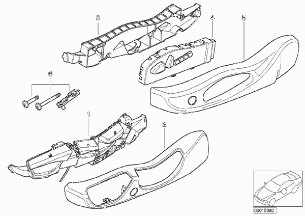 Сиденье Пд детали привода сиденья для BMW E46 320i M54 (схема запчастей)