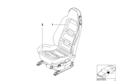 обогрев сиденья для BMW Z3 Z3 2.0 M52 (схема запасных частей)