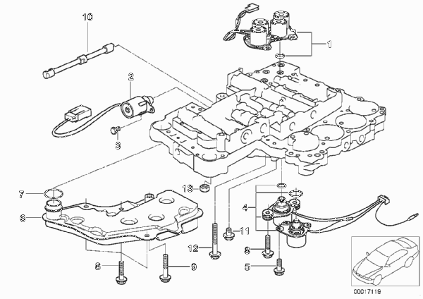 A5S300J Доп.элементы блока управления для BMW E39 523i M52 (схема запчастей)