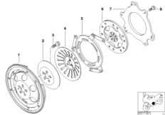 Детали сцепления для BMW R22 R 1150 RS 01 (0447,0498) 0 (схема запасных частей)