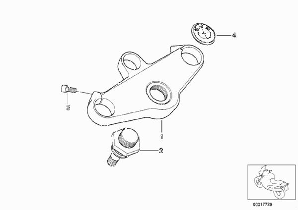 Перемычка вилки Вх для BMW 259S R 1100 S 98 (0422,0432) 0 (схема запчастей)