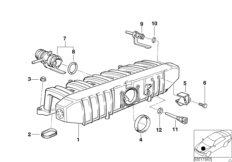 Система впуска для BMW E34 520i M50 (схема запасных частей)