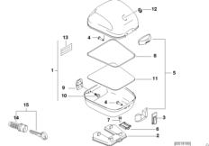 Верхний контейнер для BMW E169 F 650 97 (0162) 0 (схема запасных частей)