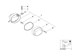 Блок задних фонарей для MOTO K14 F 650 CS 04 (0177,0187) 0 (схема запасных частей)