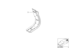 Кабельный канал для BMW E36 328i M52 (схема запасных частей)