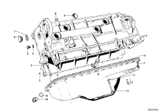 Крышка картера двигателя для BMW E9 3.0CS M30 (схема запасных частей)
