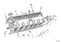 Крышка головки блока цилиндров/доп.эл. для BMW E9 2800CS M30 (схема запасных частей)