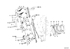 Корпус блока ГРМ для BMW E9 2800CS M30 (схема запасных частей)