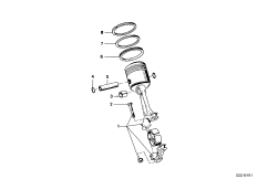 Шатун кривошипно-шатунного механизма для BMW E9 3.0CSL M30 (схема запасных частей)