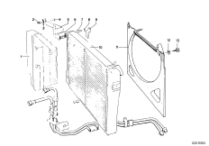 Радиатор охлаждающей жидкости для BMW E9 3.0CSiL M30 (схема запасных частей)