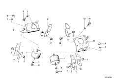 Подвеска двигателя для BMW E9 3.0CSi M30 (схема запасных частей)
