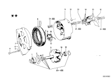 Детали генератора для BMW E9 2.5CS M30 (схема запасных частей)