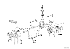 Дроссельная заслонка карбюратора для BMW E9 3.0CS M30 (схема запасных частей)