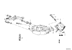 Карбюратор/управление дрос.заслонкой для BMW E9 2.5CS M30 (схема запасных частей)