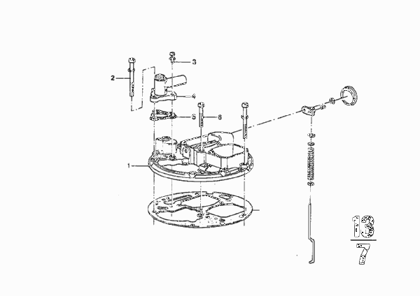 Крышка карбюратора/поршень/поплавок для BMW E9 2800CS M30 (схема запчастей)