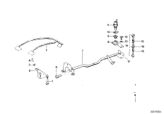 Привод карбюратора для BMW E9 2800CS M30 (схема запасных частей)
