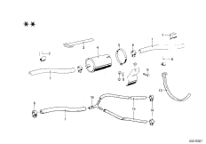 Топливопроводы/топливный фильтр для BMW E9 3.0CSiL M30 (схема запасных частей)