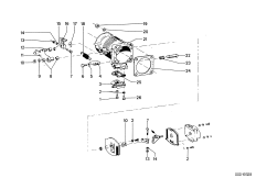 Корпус дроссельной заслонки для BMW E9 3.0CSiL M30 (схема запасных частей)