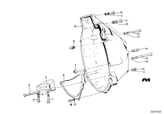 Картер сцепления для BMW E9 2.5CS M30 (схема запасных частей)