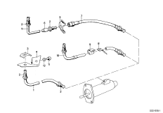 Привод управления сцеплением для BMW E9 2.5CS M30 (схема запасных частей)