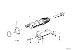 Привод управления сцеплением для BMW E9 2.5CS M30 (схема запасных частей)