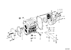 Getrag 262 Картер и дополнит.элементы для BMW E9 3.0CS M30 (схема запасных частей)