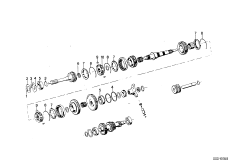 ZF S5-16 Детали блока шестерен для BMW E9 2800CS M30 (схема запасных частей)