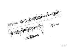 ZF S5-16 Детали блока шестерен для BMW E9 3.0CS M30 (схема запасных частей)