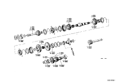 ZF S5-16 Детали блока шестерен для BMW E9 2800CS M30 (схема запасных частей)