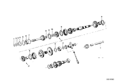 Getrag 262 Детали блока шестерен для BMW E9 3.0CSL M30 (схема запасных частей)