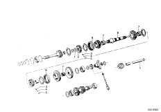 Getrag 262 Детали блока шестерен для BMW E9 3.0CSL M30 (схема запасных частей)