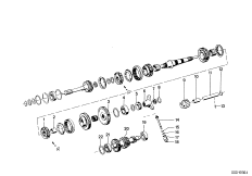 Getrag 262 Детали блока шестерен для BMW E9 3.0CSi M30 (схема запасных частей)
