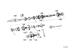 Getrag 262 Ремкомплекты блоков шестерен для BMW E9 3.0CSiL M30 (схема запасных частей)