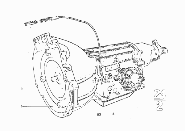 автоматическая коробка передач для BMW E9 3.0CS M30 (схема запчастей)