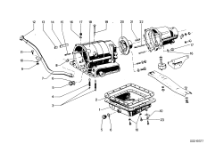 ZF 3HP20 Картер и дополнит.элементы для BMW E9 2.5CS M30 (схема запасных частей)
