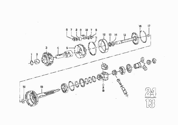 ZF 3HP20 Блок планетарных шестерен для BMW E9 2800CS M30 (схема запчастей)