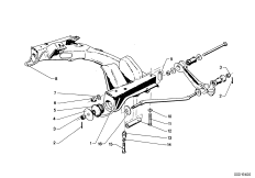 балка переднего моста для BMW E9 3.0CSi M30 (схема запасных частей)