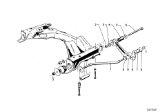 Балка переднего моста/поперечный рычаг для BMW E9 3.0CSL M30 (схема запасных частей)