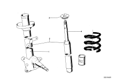 Амортизационная стойка Пд/амортизатор для BMW E9 2800CS M30 (схема запасных частей)