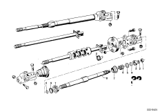 рулевая колонка для BMW E9 3.0CS M30 (схема запасных частей)